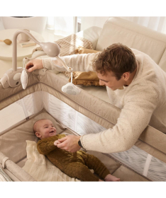 Kinderkraft Leody UP prenosivi krevetac za bebe 2 nivoa sa dodacima Grey