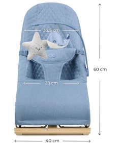 Kinderkraft Mimi ležaljka za bebu do 9 kg Nordic Breeze