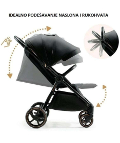 Kinderkraft Mitzy kolica za bebe do 22 kg Black