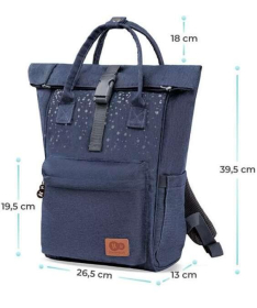 Kinderkraft moonpack ranac za mamu Confetti Denim