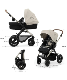 Kinderkraft Moov 2 kolica za bebe 3 u 1 Grey