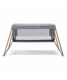 Kinderkraft Movi prenosivi krevetac za bebe do 15 kg Wood Grey