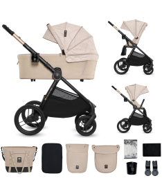 Kinderkraft Nea 2 kolica za bebe 2 u 1 sa nosiljkom do 22 kg Whisper Dune Bizuu
