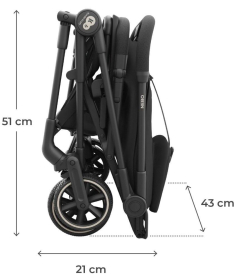 Kinderkraft Nebo kolica za bebe do 22 kg Black