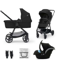 Kinderkraft Newly mink pro kolica za bebe 3u1 Classic Black