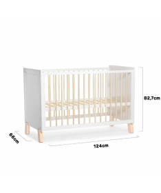 Kinderkraft Nico wooden krevetac za bebe White