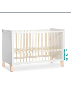 Kinderkraft Nico wooden krevetac za bebe White