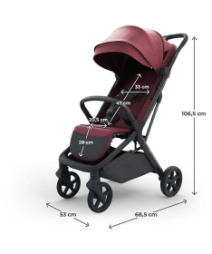 Kinderkraft Nubi 3 kolica za bebe do 22 kg Dark Ruby