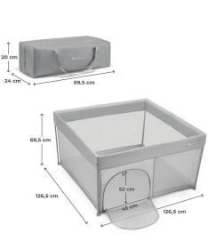 Kinderkraft ogradica za bebe Ziki Grey