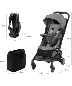 Kinderkraft Pilot 2 kolica za decu Platinum Grey