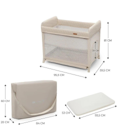 Kinderkraft prenosivi krevetac za bebe dva nivoa Moon Dream Beige