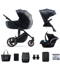Kinderkraft Prime 2 kolica za bebe 3 u 1 Venezian Black