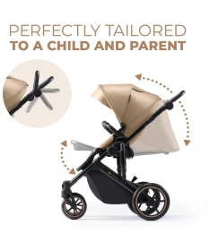 Kinderkraft Prime 2 Pro kolica za bebe 3 u 1 Beige