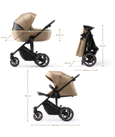 Kinderkraft Prime 2 Pro kolica za bebe 3 u 1 Beige