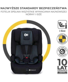 Kinderkraft Safety Fix 2 i-Size auto sedište za decu 76-150cm Black