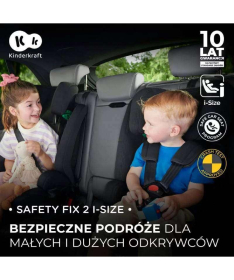 Kinderkraft Safety Fix 2 i-Size auto sedište za decu 76-150cm Black