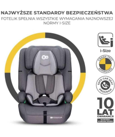 Kinderkraft Safety Fix 2 i-Size auto sedište za decu 76-150cm Grey