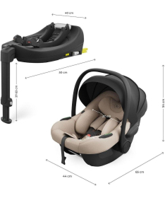 Kinderkraft set auto sedišta i-Lite i-Fix Endura Safe sa isofix bazom 40-150cm Beige