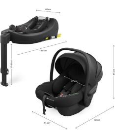 Kinderkraft set auto sedišta i-Lite i-Fix Endura Safe sa isofix bazom 40-150cm Black