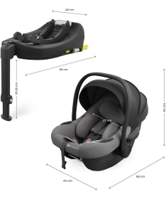Kinderkraft set auto sedišta i-Lite i-Fix Endura Safe sa isofix bazom 40-150cm Grey