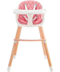 Kinderkraft Sienna high stolica za hranjenje dece 2u1 Pink