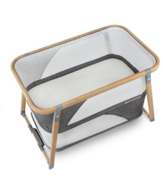 Kinderkraft Sofi prenosivi krevetac za bebe 4 u 1 do 15 kg Wood Grey