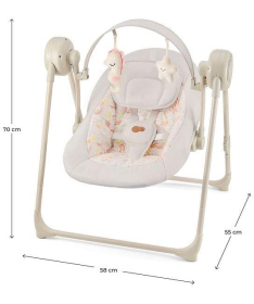Kinderkraft Swingee ljuljaška za bebe do 9kg Beige