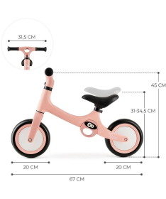 Kinderkraft Tove balancer guralica za decu do 25 kg Desert Pink