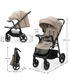 Kinderkraft Trig 3 kolica za bebe do 22 kg Beige
