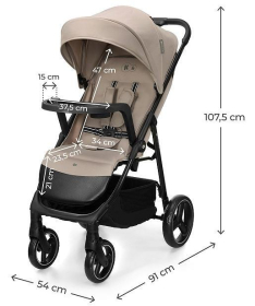 Kinderkraft Trig 3 kolica za bebe do 22 kg Beige