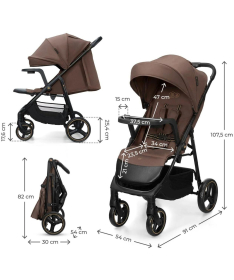 Kinderkraft Trig 3 kolica za bebe do 22 kg Brown