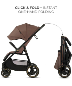 Kinderkraft Trig 3 kolica za bebe do 22 kg Brown