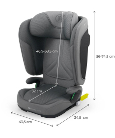 Kinderkraft Unity 2 i-Size Isofix auto sedište za decu 100-150cm Grey