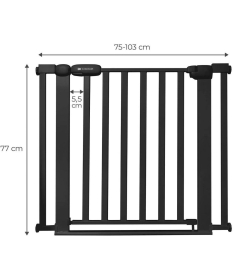 Kinderkraft zaštitna ogradica za vrata Lock&Go Black
