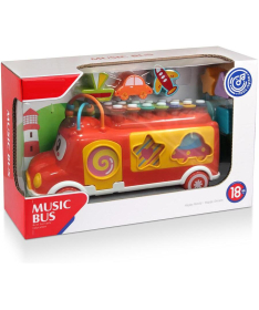 Ksilofon za decu Autobus crveni - 32749