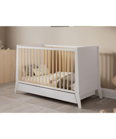 Lettino Cosmo krevetac za bebe sa fiokom 120x60 White Pine