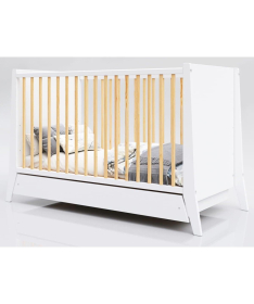 Lettino Cosmo krevetac za bebe sa fiokom 120x60 White Pine