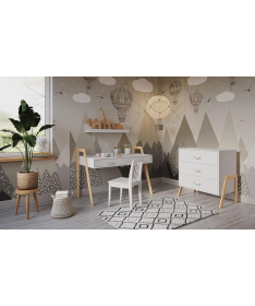 Lettino luna komoda za bebe White