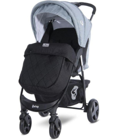 Lorelli Bertoni kolica za bebe daisy basic set - black & silver blue