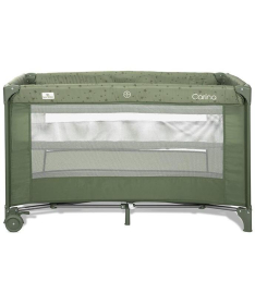 Lorelli Carina prenosivi krevetac za bebe 2 nivoa Oil Green Stars