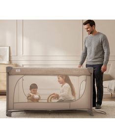 Lorelli Moon Hug one tuch fold prenosivi krevetac za bebe 1 Nivo Beige