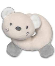 Lorelli plišana zvečka za bebe Donut Bear Beige