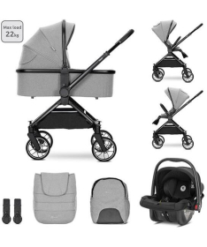 Lorelli Reya kolica za bebe 3 u 1 Grey i GRATIS ležaljka Portofino