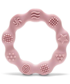 Lorelli Ring silikonska glodalica za bebe Deep Pink