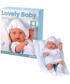 Lovely Baby lutka za bebe sa jastukom plava 33cm - 1042396