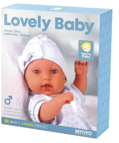Lovely Baby lutka za bebe sa jastukom plava 33cm - 1042396