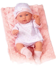 Lovely Baby lutka za bebe sa jastukom roze 33cm - 1042397