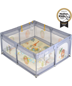 Moni GameZone ogradica za igru dece 120x120x64cm Grey