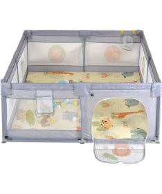 Moni GameZone ogradica za igru dece 120x120x64cm Grey