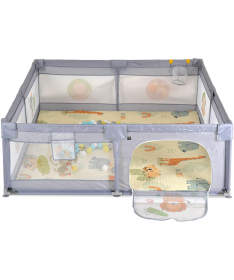 Moni GameZone ogradica za igru dece 150x200x64cm Grey